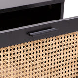Casa Decor Tulum Rattan Coffee Table Storage Drawer Furniture Wooden Black - Extra Image