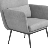 Casa Decor Cora Accent Chair Occasional Fabric Luxury Upholstered Light Grey - Low Angle