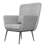 Casa Decor Cora Accent Chair Occasional Fabric Luxury Upholstered Light Grey - Extra Image