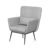 Casa Decor Cora Accent Chair Occasional Fabric Luxury Upholstered Light Grey - Extra Image