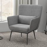 Casa Decor Cora Accent Chair Occasional Fabric Luxury Upholstered Light Grey - Extra Image