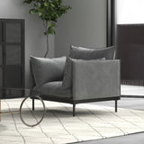 Casa Decor Camilla Luxury Upholstered 1 Seater Sofa Armchair Light Grey - Side View