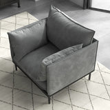 Casa Decor Camilla Luxury Upholstered 1 Seater Sofa Armchair Light Grey - Extra Image