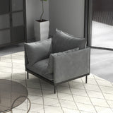 Casa Decor Camilla Luxury Upholstered 1 Seater Sofa Armchair Light Grey - Extra Image