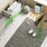 MyGenie Pure Max Air Purifier Carbon Filter 5-In-1 Cleaning System 100 m2 White - Front View