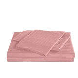 Kensington 1200 Thread Count 100% Egyptian Cotton Sheet Set Stripe - Queen - Desert Rose