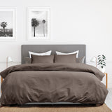 Royal Comfort Kensington 1200 Thread Count 100% Cotton Stripe Quilt Cover Set - King - Charcoal - Front View