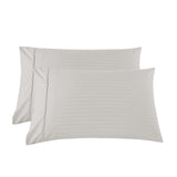 Royal Comfort Kensington 1200 Thread Count 100% Cotton Stripe Quilt Cover Set - Super King - Grey - Rear View