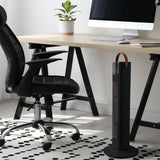Pursonic Electric Ceramic Tower Heater Portable Oscillating Remote Control - Black - Top-Down View