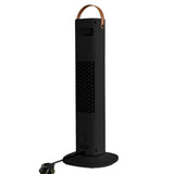 Pursonic Electric Ceramic Tower Heater Portable Oscillating Remote Control - Black - Rear View