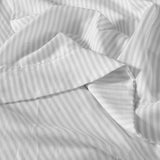 Royal Comfort Striped Flax Linen Blend Quilt Cover Set Soft Touch Bedding - Queen - Grey - Extra Image