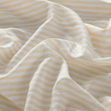 Royal Comfort Striped Flax Linen Blend Quilt Cover Set Soft Touch Bedding - King - Beige - Rear View