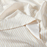 Royal Comfort Striped Flax Linen Blend Quilt Cover Set Soft Touch Bedding - King - Beige - Extra Image