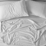Royal Comfort Striped Flax Linen Blend Quilt Cover Set Soft Touch Bedding - King - Grey - 45-Degree Angle