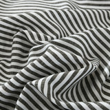 Royal Comfort Striped Flax Linen Blend Quilt Cover Set Soft Touch Bedding - King - Charcoal - Close-Up Angle