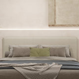 Milano Decor Gia Boucle Bedhead Headboard Upholstered Luxury Cushioned White - Queen - White - Extra Image