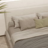 Milano Decor Gia Boucle Bedhead Headboard Upholstered Luxury Cushioned White - King - White - Rear View