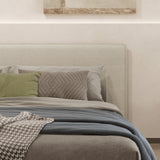 Milano Decor Gia Boucle Bedhead Headboard Upholstered Luxury Cushioned White - King - White - Extra Image