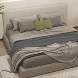 Milano Decor Gia Boucle Bedhead Headboard Upholstered Luxury Cushioned White - King - White - Extra Image