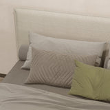 Milano Decor Gia Boucle Bedhead Headboard Upholstered Luxury Cushioned White - King - White - Extra Image