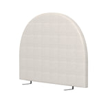 Milano Decor Ariana Curved Boucle Bedhead Headboard Upholstered Cushioned White - King - White - Extra Image