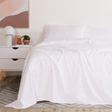 Royal Comfort 3000 Thread Count Bamboo Cooling Sheet Set - King - White - Side View