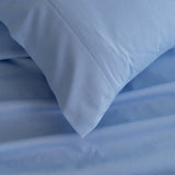 Royal Comfort 3000 Thread Count Bamboo Cooling Sheet Set - King - Light Blue - 45-Degree Angle