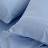 Royal Comfort 3000 Thread Count Bamboo Cooling Sheet Set - King - Light Blue - Close-Up Angle