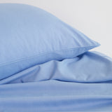 Royal Comfort 3000 Thread Count Bamboo Cooling Sheet Set - King - Light Blue - Low Angle