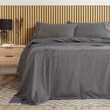 Royal Comfort 3000 Thread Count Bamboo Cooling Sheet Set - King - Charcoal - Side View