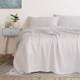 Royal Comfort 3000 Thread Count Bamboo Cooling Sheet Set - King - Mid Grey - Side View