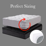 Royal Comfort 1000GSM Luxury Bamboo Covered Mattress Topper Ball Fibre Gusset - King - White