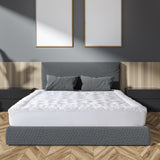 Royal Comfort 1200GSM Deluxe 7-Zone Mattress Topper Luxury Gusset Breathable - Double - White - Top-Down View