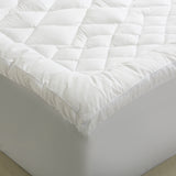 Royal Comfort 1200GSM Deluxe 7-Zone Mattress Topper Luxury Gusset Breathable - Double - White - Low Angle