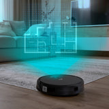 MyGenie V-MAX 3000 Robotic Vacuum Cleaner VSLAM Technology Wi-Fi Control Black - Front View