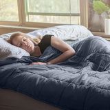 Royal Comfort Weighted Gravity Blanket 7KG Queen Size Relax Ultra Soft Grey - Front View