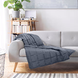 Royal Comfort Weighted Gravity Blanket 7KG Queen Size Relax Ultra Soft Grey - 45-Degree Angle
