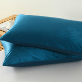 Royal Comfort Velvet Quilt Cover Set Super Soft Luxurious Warmth - Queen - Navy - Rear View