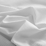 Royal Comfort Velvet Corduroy Quilt Cover Set Super Soft Luxurious Warmth - Queen - White - Rear View