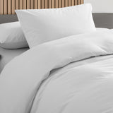 Royal Comfort Velvet Corduroy Quilt Cover Set Super Soft Luxurious Warmth - King - White - 45-Degree Angle