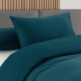 Royal Comfort Velvet Corduroy Quilt Cover Set Super Soft Luxurious Warmth - King - Forest Green - 45-Degree Angle