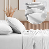 Royal Comfort Polar Fleece Flannel Sheet Set Ultra Soft Plush Cozy - Single - White - Front View