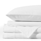 Royal Comfort Polar Fleece Flannel Sheet Set Ultra Soft Plush Cozy - Single - White - 45-Degree Angle