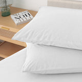 Royal Comfort Polar Fleece Flannel Sheet Set Ultra Soft Plush Cozy - Single - White - Rear View