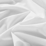 Royal Comfort Polar Fleece Flannel Sheet Set Ultra Soft Plush Cozy - Double - White - Low Angle