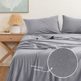 Royal Comfort Polar Fleece Flannel Sheet Set Ultra Soft Plush Cozy - Double - Grey