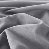 Royal Comfort Polar Fleece Flannel Sheet Set Ultra Soft Plush Cozy - Double - Grey - Low Angle