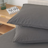 Royal Comfort Polar Fleece Flannel Sheet Set Ultra Soft Plush Cozy - Double - Charcoal - Rear View