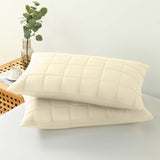 Royal Comfort Coverlet Set Bedspread Soft Touch Easy Care Breathable 3 Piece Set - Queen - Beige - Close-Up Angle