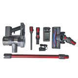 MyGenie X5 Handheld Cordless Stick Handstick Vacuum Bagless Rechargeable Red - Top-Down View